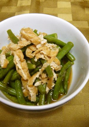インゲンと油揚げの煮物-レシピのメイン写真