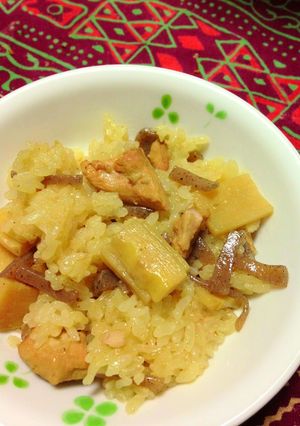 鶏肉とたけのこの炊き込みご飯♡-レシピのメイン写真