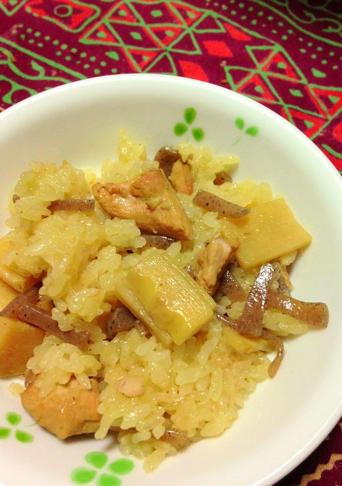 鶏肉とたけのこの炊き込みご飯♡-レシピのメイン写真