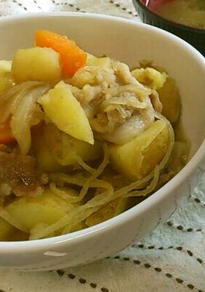 春野菜で簡単♪めんつゆでお手軽肉じゃが-レシピのメイン写真