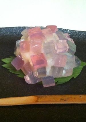 着色料を使わない紫陽花饅頭-レシピのメイン写真