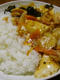 辛口豆腐あんかけごはん-レシピのメイン写真