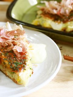 カリッ♪もちっ♥そうめん入りのお好み焼き-レシピのメイン写真