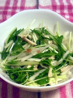 水菜と大根とささみのシャキシャキサラダ-レシピのメイン写真