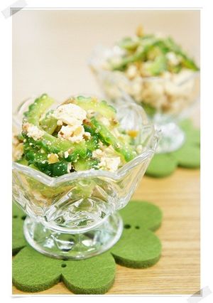 ゴーヤと豆腐のさっぱり梅醤油和え-レシピのメイン写真