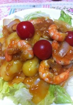 夕食は冷蔵庫にある材料で、簡単エビチリ♪-レシピのメイン写真