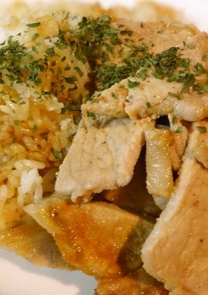 ポーク焼肉で１プレート-レシピのメイン写真