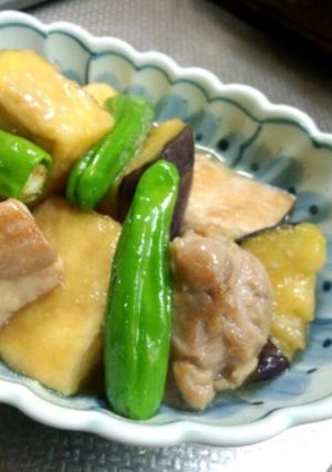 揚げ高野豆腐となすの含め煮-レシピのメイン写真