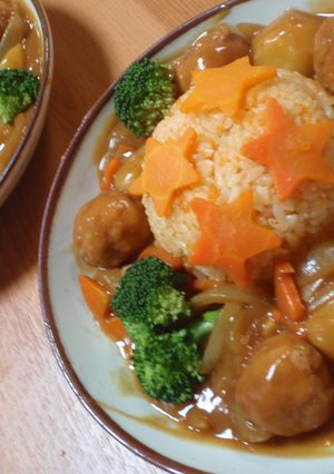 ドラゴンボールごはん！！（人参ご飯）-レシピのメイン写真