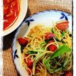 簡単!ウインナーと水菜のガーリックパスタ