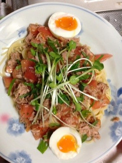 トマトとツナの冷製パスタ♪( ´▽`)-レシピのメイン写真
