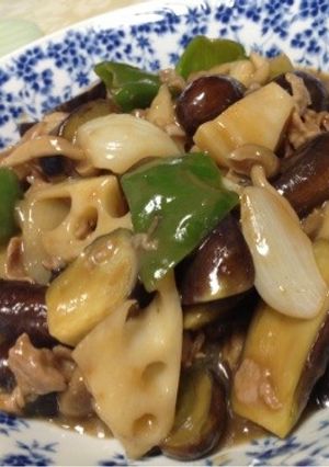 夏野菜の黒酢炒め-レシピのメイン写真