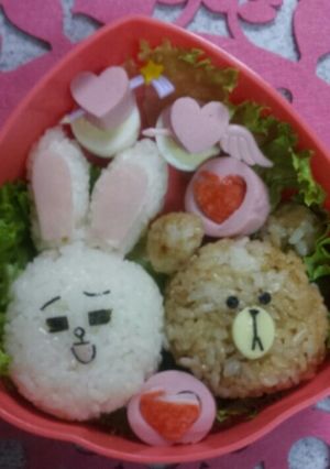 キャラ弁 ラインのブラウン&コニー-レシピのメイン写真