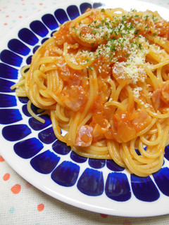 完熟トマトでパスタ-レシピのメイン写真