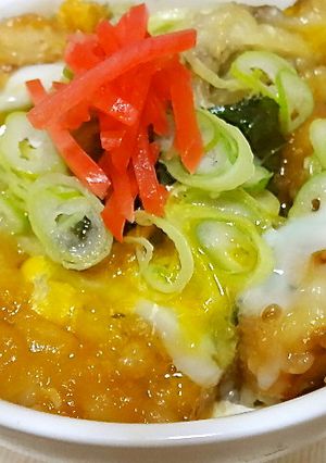 めんつゆでトロトロ卵とじ天丼☆リメイク-レシピのメイン写真