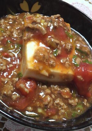 豆腐のトマトと牛ひき肉のあんかけ-レシピのメイン写真