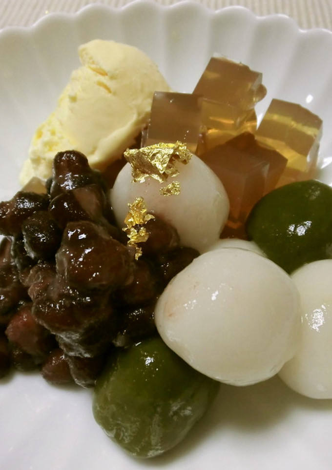 2種白玉のあんみつ-レシピのメイン写真