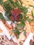 山芋と梅と青じそのスパゲティ