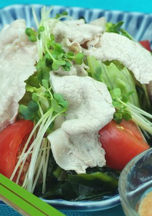 レモン明太ソースの豚肉のしゃぶしゃぶ-レシピのメイン写真