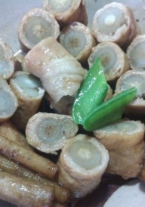 豚しゃぶ肉で八幡巻き-レシピのメイン写真