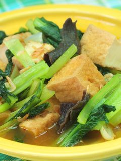 厚揚げと小松菜のピリ辛煮-レシピのメイン写真