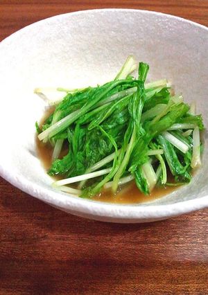 レンジで簡単＊水菜の辛子おひたし by ぷよりんご 【クックパッド