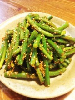 ニンニクの芽☆甘辛〜な味噌炒め-レシピのメイン写真