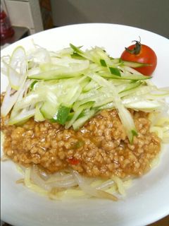 簡単☆味噌ラーメンでジャージャー麺-レシピのメイン写真