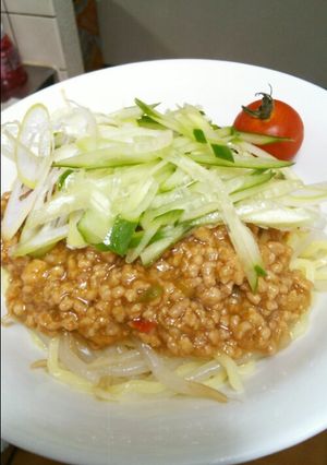 簡単☆味噌ラーメンでジャージャー麺-レシピのメイン写真