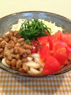 納豆トマト冷やしうどん-レシピのメイン写真