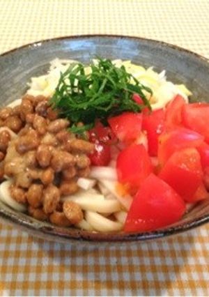 納豆トマト冷やしうどん-レシピのメイン写真