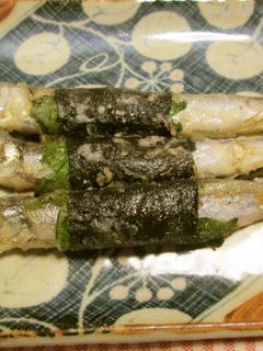 ししゃもの梅しそ海苔巻き焼き-レシピのメイン写真