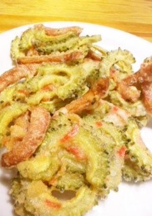 居酒屋味ゴーヤとソーセージかき揚げ天ぷら-レシピのメイン写真