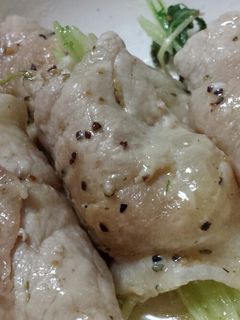 簡単!!餅チーズ+水菜の豚ロース巻!-レシピのメイン写真