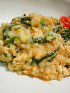 ほうれん草のトマトチーズリゾット-レシピのメイン写真