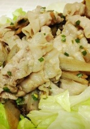 豚肉とごぼうのゴマ油醤油-レシピのメイン写真