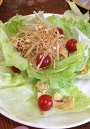 乾燥えのき⭐干しえのきトッピングサラダ-レシピのメイン写真