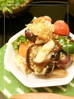 野菜と鶏ささみの搾菜ラー油和え-レシピのメイン写真