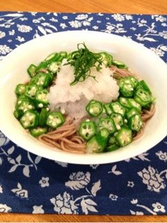 オクラ冷やしおろしそば-レシピのメイン写真