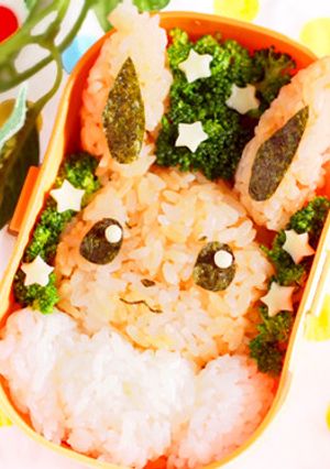 材料４つ！ポケモンのイーブイ簡単キャラ弁-レシピのメイン写真
