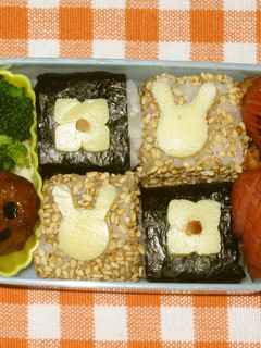 ちっちゃな四角おにぎり弁当✿-レシピのメイン写真