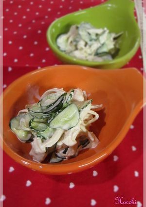 ★鶏ムネ肉水煮で★辛マヨ★サラダ★彡-レシピのメイン写真