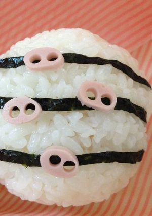 乗せるだけ♪ブタっ鼻おにぎり-レシピのメイン写真