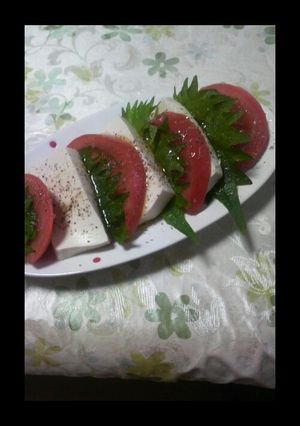 トマトと塩豆腐のカプレーゼ-レシピのメイン写真