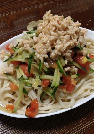 そぼろと野菜のさっぱり冷やしうどん-レシピのメイン写真