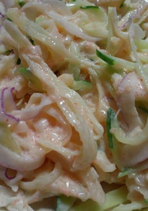 平打ちパスタ風じゃがいもと明太子のサラダ-レシピのメイン写真