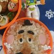 丸いお弁当箱でMr.ポテトヘッド♪