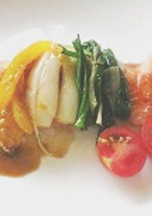鮭の焼きづけ、葉玉ねぎのナムル添え-レシピのメイン写真