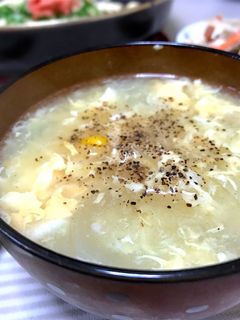 コーンとたまねぎのふわたま中華スープ-レシピのメイン写真