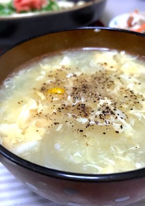 コーンとたまねぎのふわたま中華スープ-レシピのメイン写真